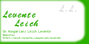 levente leich business card